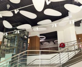 Capteur Acoustic Panel 2V Blue Equilibre - Capteur Acoustic Panel 2V posé au plafond par suspension