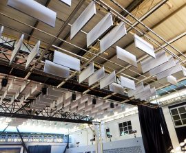 Baffles absorber Plano - Baffle Absorber Plano posée au plafond par suspension