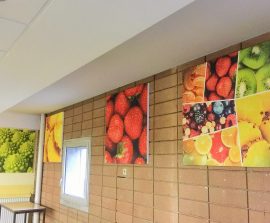 Acoustic Panel 2V Blue Equilibre - Acoustic Panel 2V picture posé au mur par suspension