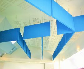 Baffles absorber Plano - Baffle Absorber Plano posée au plafond par suspension