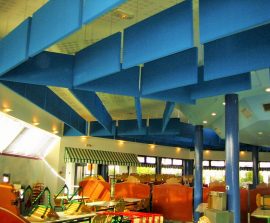 Baffles absorber Plano - Baffle Absorber Plano posée au plafond par suspension