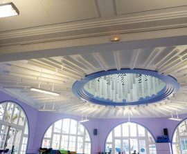 Baffles absorber Rondo - Baffles Absorber Rondo posée au plafond par suspension