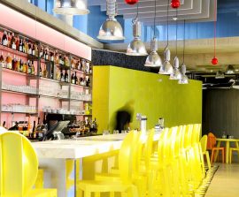 Baffles absorber Design - Baffles Absorber design color posée au plafond par suspension