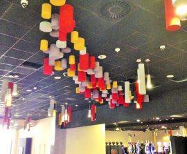 Baffles absorber Rondo - Baffles Absorber Rondo posée au plafond par suspension