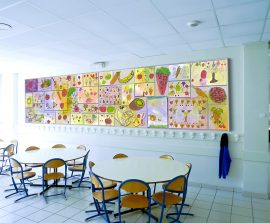 Acoustic Panel 2V Blue Equilibre - Acoustic Panel 2V picture posé au mur par collage