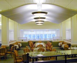 Capteur Absorber Equilibre Design - Capteur Absorber Equilibre design posé au plafond par suspension en forme de vague