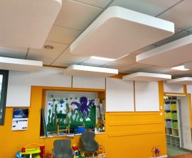 Absorber Blue Equilibre - Absorber Blue Equilibre classic posé au mur par collage