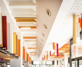 Baffles absorber Design - Baffles Absorber design color posée au plafond par suspension