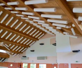 Baffles absorber Rondo - Baffles Absorber Rondo posée au plafond par suspension