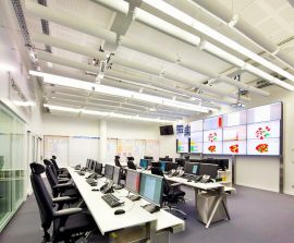 Baffles absorber Rondo - Baffles Absorber Rondo posée au plafond par suspension