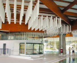 Baffles absorber Rondo - Baffles Absorber Rondo posée au plafond par suspension