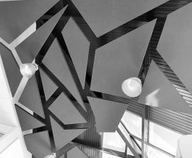 Découpe spéciale - Capteur Acoustic Panel color design suspendu au plafond