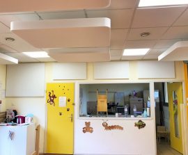 Absorber Blue Equilibre - Absorber Blue Equilibre classic posé au mur par collage