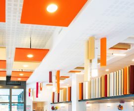 Acoustic Panel 2V Blue Equilibre - Acoustic Panel 2V design posé au mur par collage