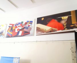 Acoustic Panel 2V Blue Equilibre - Acoustic Panel 2V picture posé au mur par collage