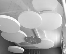 Capteur Absorber Equilibre Design - Capteur Absorber Equilibre design posé au plafond par suspension en forme de cercle