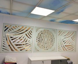 Création & Formes acoustiques sur mesure - Forme acoustique sur mesure - brise vue acoustique poséspar emboitement