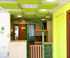 Acoustic Panel 2V Blue Equilibre - Faux plafond acoustique en acoutic panel 2V color suspendu