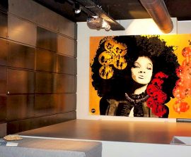 Acoustic Panel 2V Blue Equilibre - Acoustic Panel 2V picture posé au mur par collage