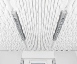 Baffles absorber Polygone - Baffle Absorber Polygone posée au plafond par collage