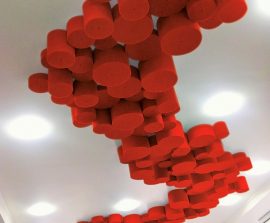 Baffles absorber Rondo - Baffles Absorber Rondo color posée au plafond par collage