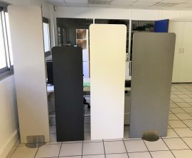 Ecran & Paravent acoustiques - Paravent acoustique en Acoustic Panel 2V color avec piètement métal