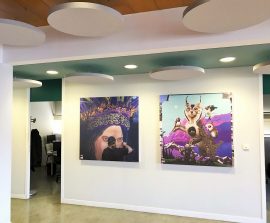 Tableaux acoustiques - Acoustic Panel 2V picture posé au mur par collage