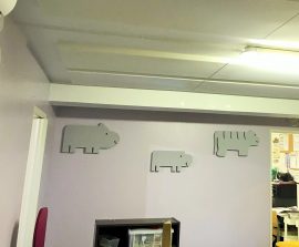 Baffles absorber Ludique - Baffle Absorber Ludique posée au mur par collage