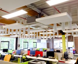 Capteur Absorber Equilibre Design - Capteur Absorber Equilibre design posé au plafond par suspension