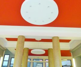 Capteur Acoustic Panel 2V Blue Equilibre Design - Capteur Acoustic Panel 2V design posé au plafond par suspension