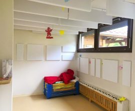 Absorber Blue Equilibre - Absorber Blue Equilibre classic posé au mur par collage et au plafond par suspension