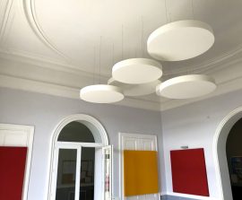 Capteur Absorber Equilibre Design - Capteur Absorber Equilibre design posé au plafond par suspension en forme de cercle