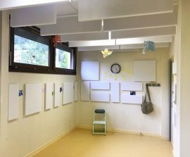 Absorber Blue Equilibre - Absorber Blue Equilibre classic posé au mur par collage et au plafond par suspension