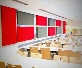 Acoustic Panel 2V Blue Equilibre - Acoustic Panel 2V color posé au mur par suspension