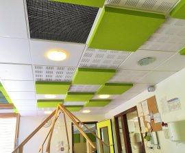 Acoustic Panel 2V Blue Equilibre - Faux plafond acoustique en acoutic panel 2V color suspendu