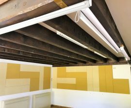 Absorber Blue Equilibre - Absorber Blue Equilibre color posé au mur par collage