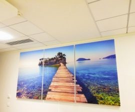 Acoustic Panel 2V Blue Equilibre - Acoustic Panel 2V picture posé au mur par collage