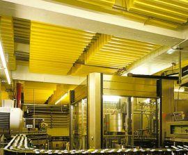 Baffles absorber Plano - Baffle Absorber Plano posée au plafond par suspension