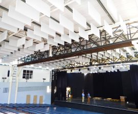 Baffles absorber Plano - Baffle Absorber Plano posée au plafond par suspension