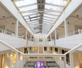 Capteur Acoustic Panel 2V Blue Equilibre Design - Capteur Acoustic Panel 2V design color posé au plafond par suspension