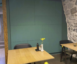 Absorber Blue Equilibre - Absorber Blue Equilibre color posé au mur par collage