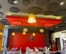 Absorber Blue Equilibre - Absorber Blue Equilibre color posé au plafond par collage