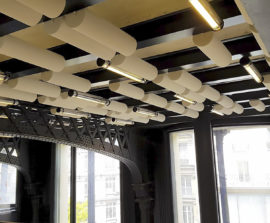 Baffles absorber Rondo - Baffles Absorber Rondo posée au plafond par suspension