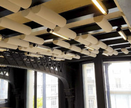 Baffles absorber Rondo - Baffles Absorber Rondo posée au plafond par suspension