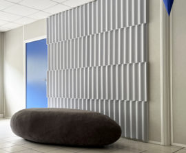 Ambiance Relief - Ambiance relief ondulation posé au mur par collage