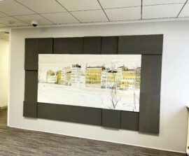 Création & Formes acoustiques sur mesure - Forme acoustique sur mesure - panneaux acoustiques posés au mur par collage