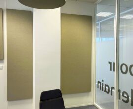 Absorber Blue Equilibre - Absorber Blue Equilibre color posé au mur par collage