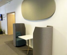 Absorber Blue Equilibre - Absorber Blue Equilibre color posé au mur par collage